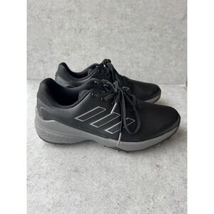 New Adidas ZG23 Golf Shoes Mens 7.5‎ Core Black Grey Spiked Waterproof H03672